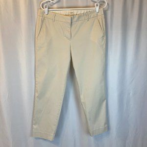 J. Crew Skimmer Pants in Beige, Size 8.